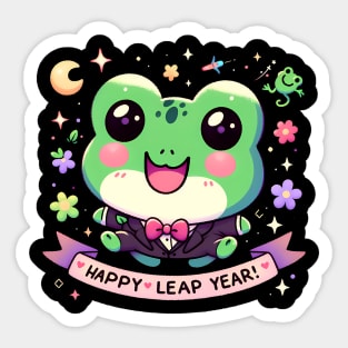 Happy Leap Year - Frog Sticker